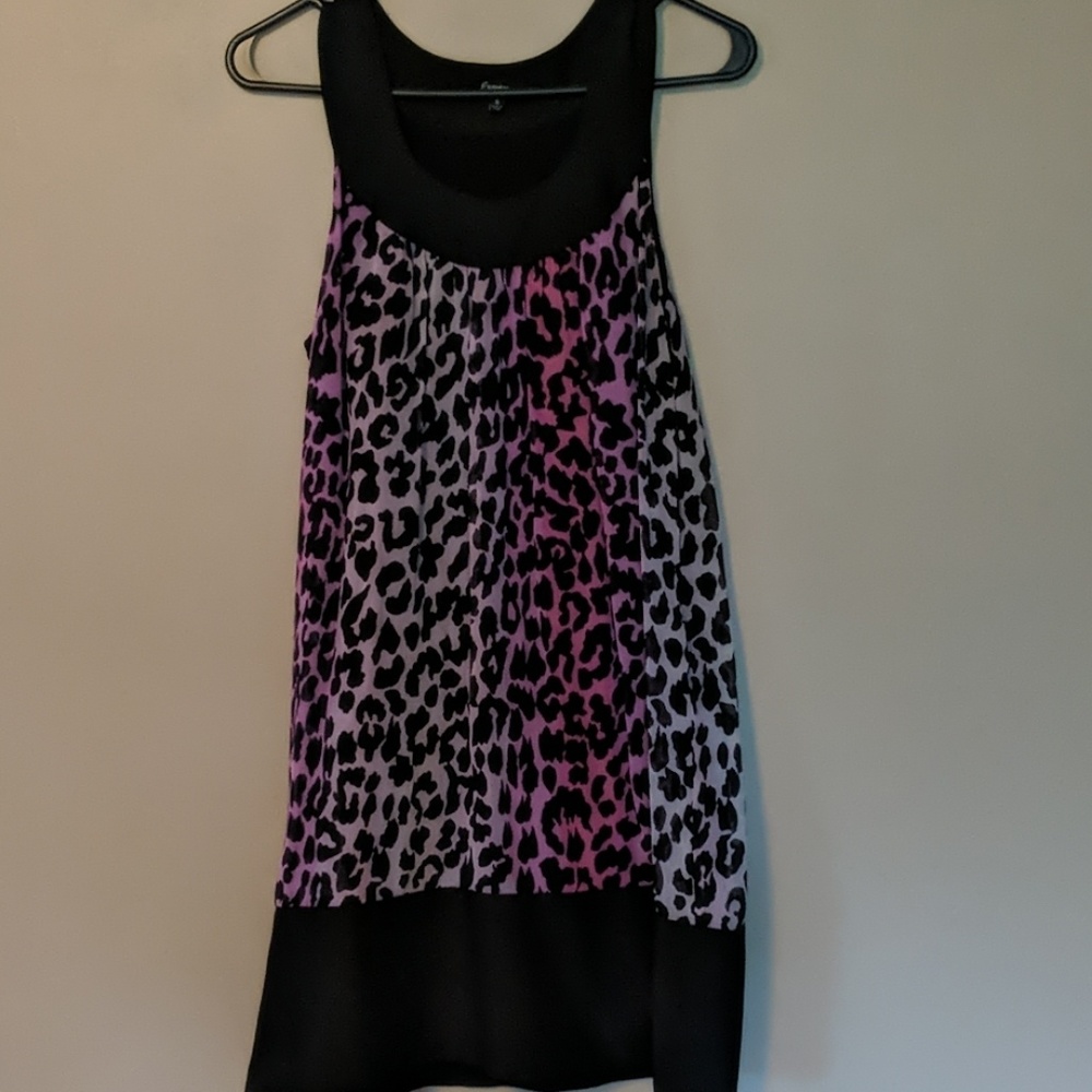 Express Purple Leopard Print Dress Size Small